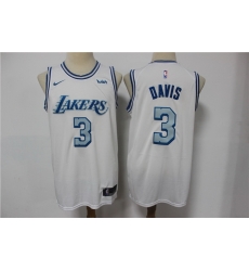 Men Los Angeles Lakers 3 Anthony Davis White 2020 21 City Edition Nike Swingman Jersey