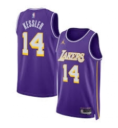 Mens Los Angeles Lakers #14 Walker Kessler Purple Stitched NBA Jersey Mens Los Angeles Lakers #14 Walker Kessler Purple Stitched NBA Jersey