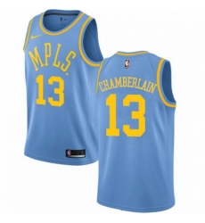 Mens Nike Los Angeles Lakers 13 Wilt Chamberlain Swingman Blue Hardwood Classics NBA Jersey