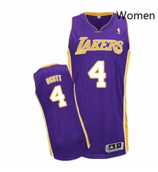 Womens Adidas Los Angeles Lakers 4 Byron Scott Authentic Purple Road NBA Jersey Womens Adidas Los Angeles Lakers 4 Byron Scott Authentic Purple Road NBA Jersey