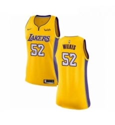 Womens Los Angeles Lakers 52 Jamaal Wilkes Authentic Gold Home Basketball Jersey Icon Edition