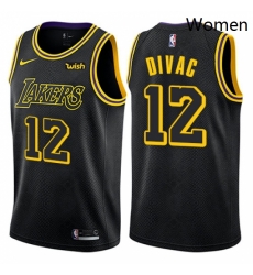 Womens Nike Los Angeles Lakers 12 Vlade Divac Swingman Black NBA Jersey City Edition Womens Nike Los Angeles Lakers 12 Vlade Divac Swingman Black NBA Jersey City Edition
