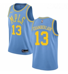 Womens Nike Los Angeles Lakers 13 Wilt Chamberlain Swingman Blue Hardwood Classics NBA Jersey