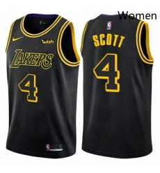 Womens Nike Los Angeles Lakers 4 Byron Scott Swingman Black NBA Jersey City Edition Womens Nike Los Angeles Lakers 4 Byron Scott Swingman Black NBA Jersey City Edition