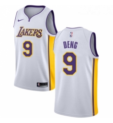 Womens Nike Los Angeles Lakers 9 Luol Deng Swingman White NBA Jersey Association Edition 