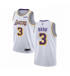 Youth Los Angeles Lakers 3 Anthony Davis Swingman White Basketball Jersey Association Edition Youth Los Angeles Lakers 3 Anthony Davis Swingman White Basketball Jersey Association Edition