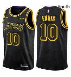 Youth Nike Los Angeles Lakers 10 Tyler Ennis Swingman Black NBA Jersey City Edition Youth Nike Los Angeles Lakers 10 Tyler Ennis Swingman Black NBA Jersey City Edition
