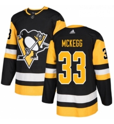 Youth Adidas Pittsburgh Penguins 33 Greg McKegg Authentic Black Home NHL Jersey 