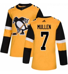 Youth Adidas Pittsburgh Penguins 7 Joe Mullen Authentic Gold Alternate NHL Jersey 