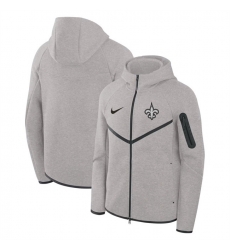 Men New Orleans Saints Gray Tech Fleece Full Zip Windrunner Hoodie Men New Orleans Saints Gray Tech Fleece Full Zip Windrunner Hoodie