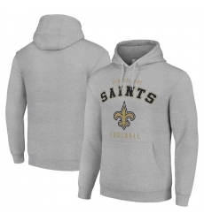 Men New Orleans Saints Grey Pullover Hoodie Men New Orleans Saints Grey Pullover Hoodie