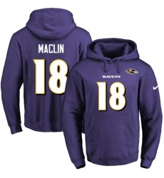NFL Mens Nike Baltimore Ravens 18 Jeremy Maclin Purple Name Number Pullover Hoodie NFL Mens Nike Baltimore Ravens 18 Jeremy Maclin Purple Name Number Pullover Hoodie