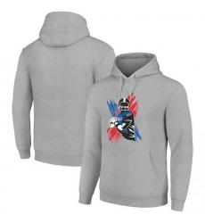 Men Starter Heather Gray Buffalo Bills Player X Fleece Pullover Hoodie Men Starter Heather Gray Buffalo Bills Player X Fleece Pullover Hoodie