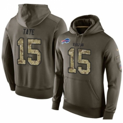 NFL Nike Buffalo Bills 15 Brandon Tate Green Salute To Service Mens Pullover Hoodie