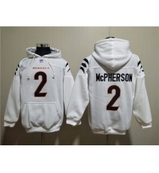 Men Cincinnati Bengals 2 Evan McPherson White Pullover Hoodie Men Cincinnati Bengals 2 Evan McPherson White Pullover Hoodie