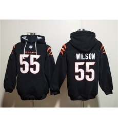 Men Cincinnati Bengals 55 Logan Wilson Black Pullover Hoodie Men Cincinnati Bengals 55 Logan Wilson Black Pullover Hoodie
