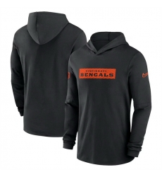 Men Cincinnati Bengals Black Sideline Performance Hoodie Men Cincinnati Bengals Black Sideline Performance Hoodie