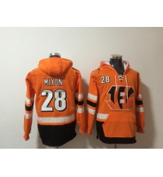NFL Men Cincinnati Bengals 28 Joe Mixon Stitched Hoodie NFL Men Cincinnati Bengals 28 Joe Mixon Stitched Hoodie