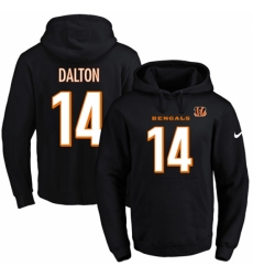 NFL Mens Nike Cincinnati Bengals 14 Andy Dalton Black Name Number Pullover Hoodie NFL Mens Nike Cincinnati Bengals 14 Andy Dalton Black Name Number Pullover Hoodie