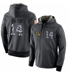 NFL Mens Nike Cincinnati Bengals 14 Andy Dalton Stitched Black Anthracite Salute to Service Player Performance Hoodie NFL Mens Nike Cincinnati Bengals 14 Andy Dalton Stitched Black Anthracite Salute to Service Player Performance Hoodie