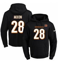 NFL Mens Nike Cincinnati Bengals 28 Joe Mixon Black Name Number Pullover Hoodie NFL Mens Nike Cincinnati Bengals 28 Joe Mixon Black Name Number Pullover Hoodie