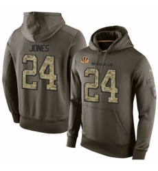 NFL Nike Cincinnati Bengals 24 Adam Jones Green Salute To Service Mens Pullover Hoodie NFL Nike Cincinnati Bengals 24 Adam Jones Green Salute To Service Mens Pullover Hoodie