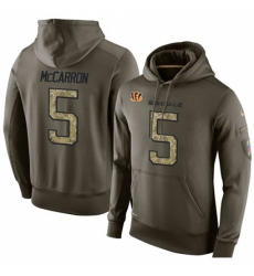 NFL Nike Cincinnati Bengals 5 AJ McCarron Green Salute To Service Mens Pullover Hoodie NFL Nike Cincinnati Bengals 5 AJ McCarron Green Salute To Service Mens Pullover Hoodie