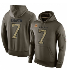 NFL Nike Cincinnati Bengals 7 Boomer Esiason Green Salute To Service Mens Pullover Hoodie NFL Nike Cincinnati Bengals 7 Boomer Esiason Green Salute To Service Mens Pullover Hoodie