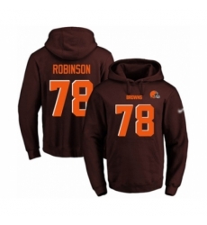 Football Mens Cleveland Browns 78 Greg Robinson Brown Name Number Pullover Hoodie Football Mens Cleveland Browns 78 Greg Robinson Brown Name Number Pullover Hoodie