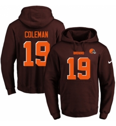 NFL Mens Nike Cleveland Browns 19 Corey Coleman Brown Name Number Pullover Hoodie NFL Mens Nike Cleveland Browns 19 Corey Coleman Brown Name Number Pullover Hoodie