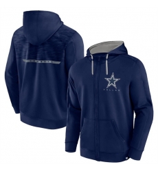 Men Dallas Cowboys Navy Defender Evo Full Zip Hoodie