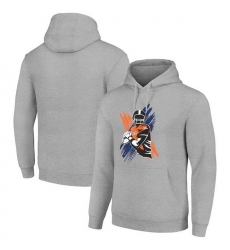 Men Starter Heather Gray Denver Broncos Player X Fleece Pullover Hoodie Men Starter Heather Gray Denver Broncos Player X Fleece Pullover Hoodie