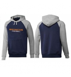 NFL Mens Nike Denver Broncos Font Pullover Hoodie BlueGrey