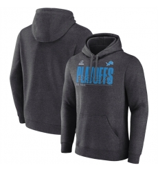 Men Detroit Lions Heather Charcoal 2024 Playoffs Fleece Pullover Hoodie Men Detroit Lions Heather Charcoal 2024 Playoffs Fleece Pullover Hoodie