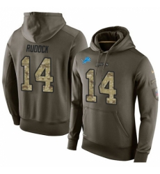 NFL Nike Detroit Lions 14 Jake Rudock Green Salute To Service Mens Pullover Hoodie NFL Nike Detroit Lions 14 Jake Rudock Green Salute To Service Mens Pullover Hoodie