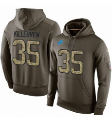 NFL Nike Detroit Lions 35 Miles Killebrew Green Salute To Service Mens Pullover Hoodie NFL Nike Detroit Lions 35 Miles Killebrew Green Salute To Service Mens Pullover Hoodie
