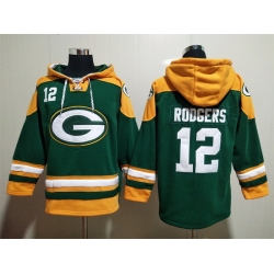 NFL Men Green Bay Packers 12 Aaron Rodgers Stitched Hoodie