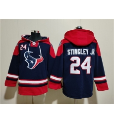 Men Houston Texans 24 Derek Stingley Jr Navy Ageless Must Have Lace Up Pullover Hoodie Men Houston Texans 24 Derek Stingley Jr Navy Ageless Must Have Lace Up Pullover Hoodie