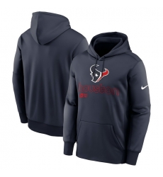 Men Nike Navy Houston Texans Performance Pullover Hoodie