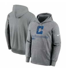 Men Nike Heather Gray Indianapolis Colts Performance Pullover Hoodie