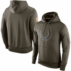 NFL Mens Indianapolis Colts Nike Olive Salute To Service KO Performance Hoodie