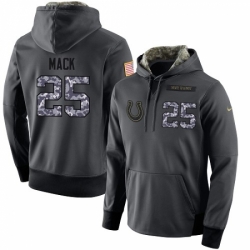 NFL Mens Nike Indianapolis Colts 25 Marlon Mack Stitched Black Anthracite Salute to Service Player Performance Hoodie