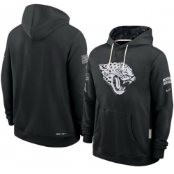 Men Jacksonville Jaguars Black 2026 Salute to Service Sideline Dri FIT Pullover Hoodie