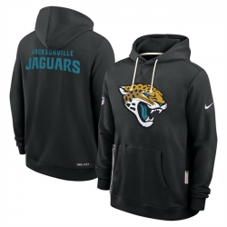 Men Jacksonville Jaguars Black Sideline Standard Issue Initial Home Dri FIT Pullover Hoodie