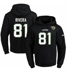 NFL Mens Nike Jacksonville Jaguars 81 Mychal Rivera Black Name Number Pullover Hoodie