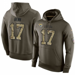 NFL Nike Jacksonville Jaguars 17 Arrelious Benn Green Salute To Service Mens Pullover Hoodie