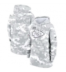 Women Kansas City Chiefs 2024 Arctic Camo Salute To Service Club Fleece Pullover Hoodie