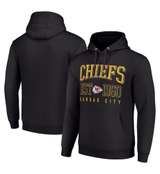 Men Kansas City Chiefs Black Throwback Logo Pullover Hoodie Men Kansas City Chiefs Black Throwback Logo Pullover Hoodie