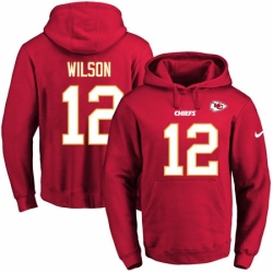 NFL Mens Nike Kansas City Chiefs 12 Albert Wilson Red Name Number Pullover Hoodie