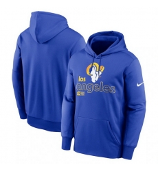Men Nike Royal Los Angeles Rams Performance Pullover Hoodie Men Nike Royal Los Angeles Rams Performance Pullover Hoodie